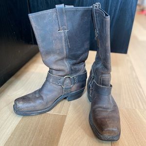 Frye mid calf leather boot